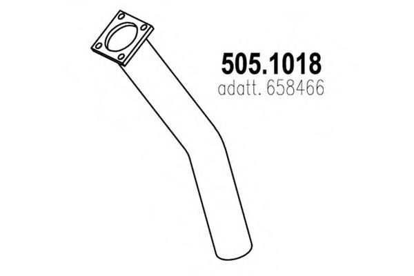 Труба выхлопного газа ASSO 505.1018