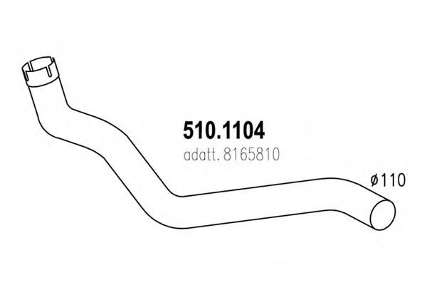 Труба выхлопного газа ASSO 510.1104