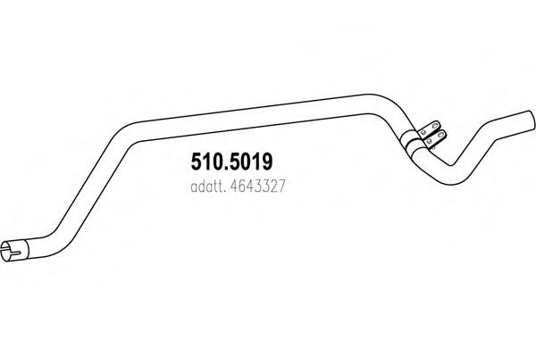 Труба выхлопного газа ASSO 5105019