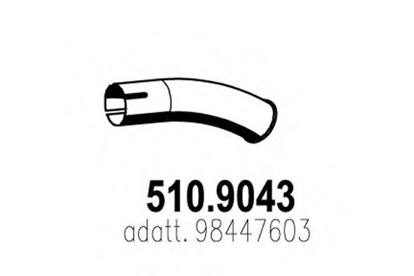 Труба выхлопного газа ASSO 510.9043
