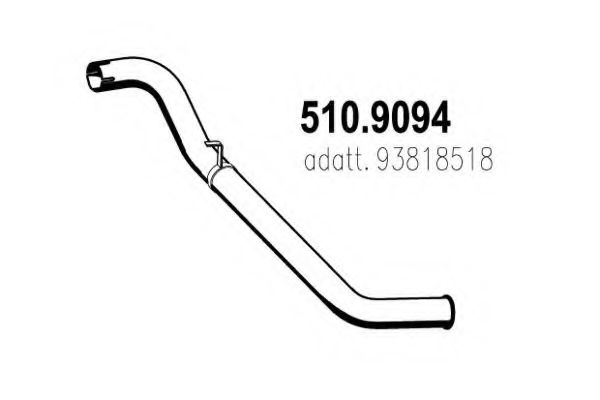 Труба выхлопного газа ASSO 5109094