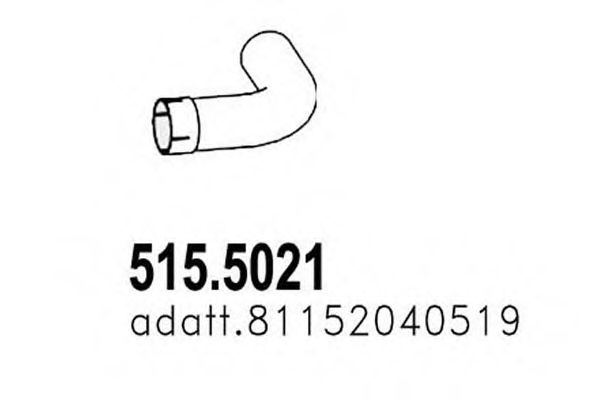 Труба выхлопного газа ASSO 515.5021