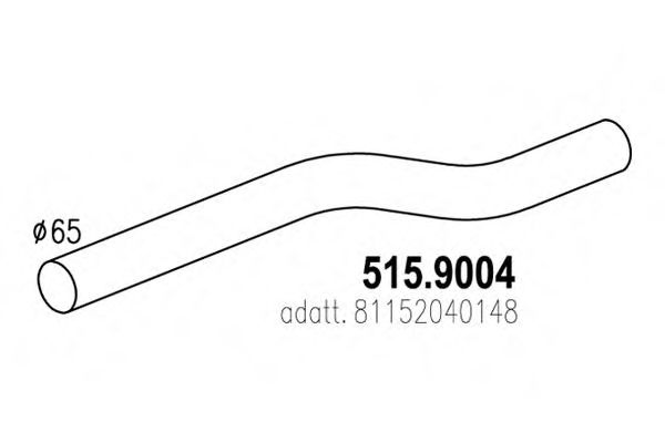 Труба выхлопного газа ASSO 515.9004