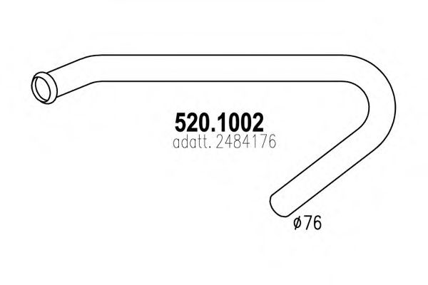 Труба выхлопного газа DINEX 48104