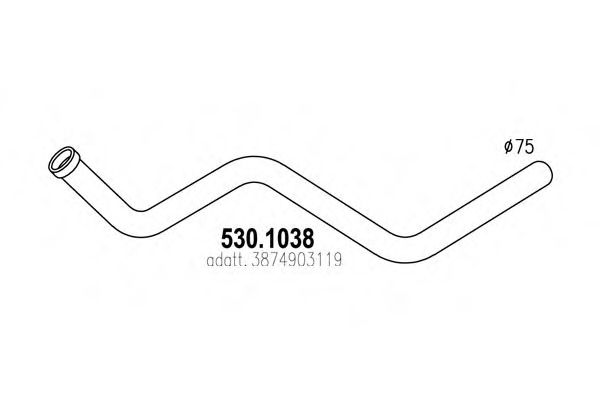 Труба выхлопного газа DINEX 50129