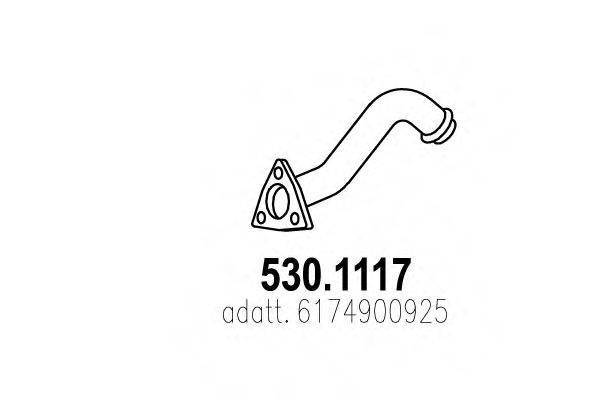Труба выхлопного газа ASSO 530.1117