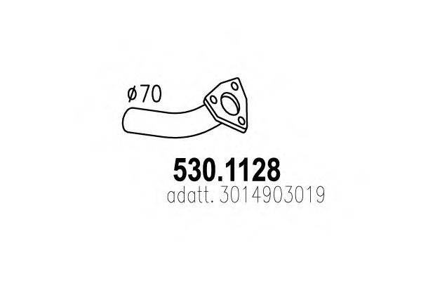 Труба выхлопного газа ASSO 530.1128