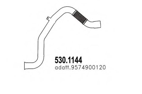 Труба выхлопного газа ASSO 530.1144