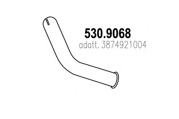 Труба выхлопного газа ASSO 530.9068