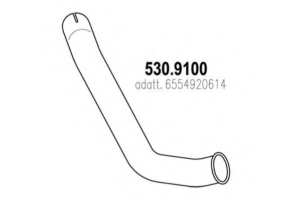 Труба выхлопного газа ASSO 530.9100