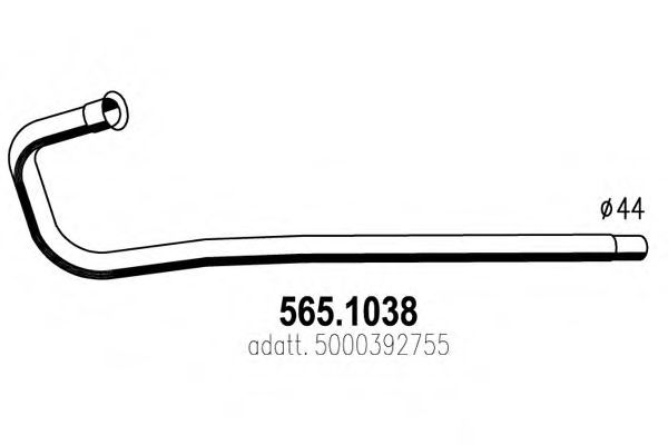Труба выхлопного газа ASSO 565.1038