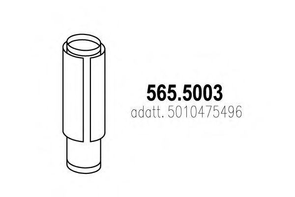 Труба выхлопного газа ASSO 565.5003