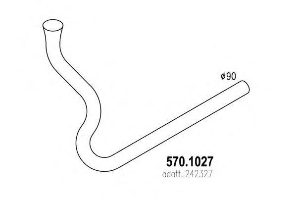 Труба выхлопного газа ASSO 570.1027