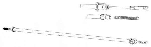 Трос, стояночная тормозная система CEF CT02125