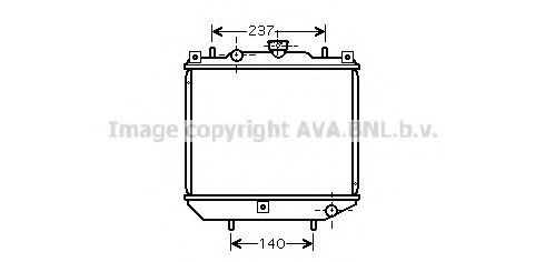 Радиатор, охлаждение двигателя AURADIA 103634