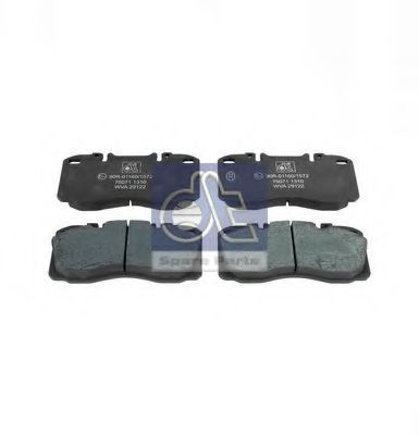 Комплект тормозных колодок, дисковый тормоз DT 2.94072