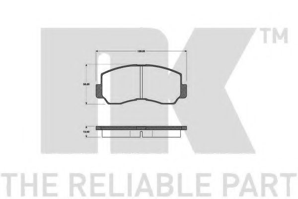 Комплект тормозных колодок, дисковый тормоз NK 223005