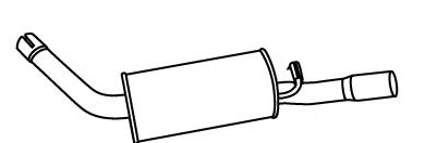 Глушитель выхлопных газов конечный IZAWIT 17252