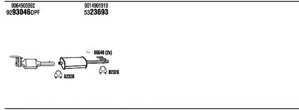 Система выпуска ОГ FONOS MBH57316A