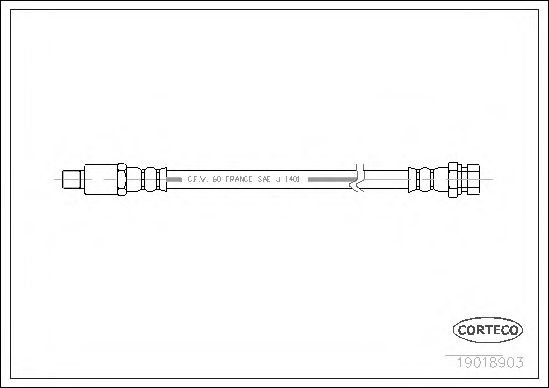 Тормозной шланг CORTECO 19018903