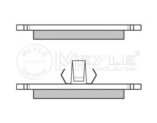 Комплект тормозных колодок, дисковый тормоз MEYLE 23103
