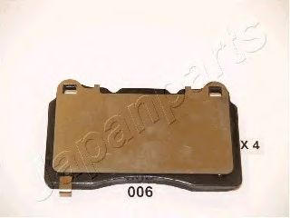 Комплект тормозных колодок, дисковый тормоз JAPANPARTS PP-006AF