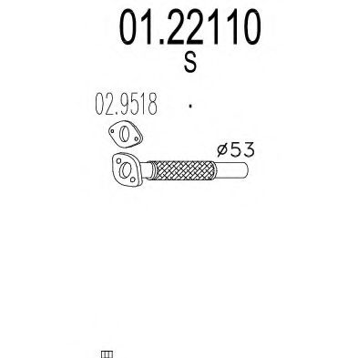 Труба выхлопного газа MTS 01.22110