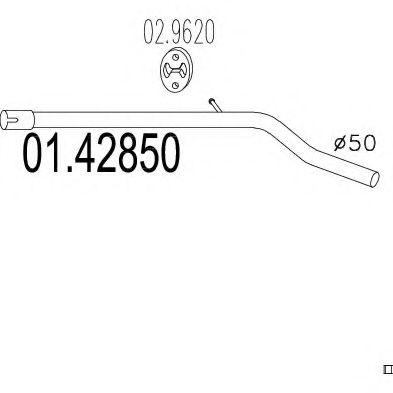 Труба выхлопного газа MTS 01.42850