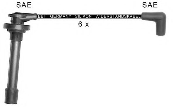 Комплект проводов зажигания BBT ZK797