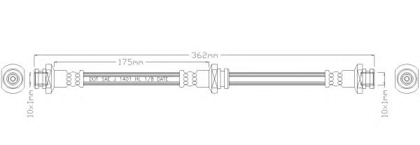 Тормозной шланг REMKAFLEX 3082