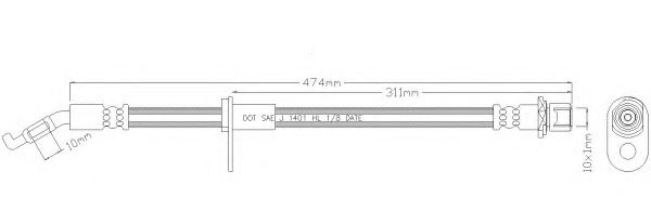 Тормозной шланг REMKAFLEX 3340