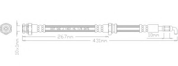 Тормозной шланг REMKAFLEX 6051