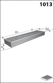 Фильтр, воздух во внутренном пространстве MECAFILTER FO2058
