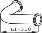 Труба выхлопного газа DINEX 22135