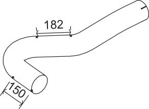 Труба выхлопного газа DINEX 53769
