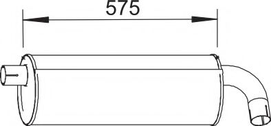 Средний / конечный глушитель ОГ DINEX 64384