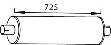 Средний / конечный глушитель ОГ DINEX 28322