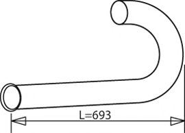 Труба выхлопного газа DINEX 49210