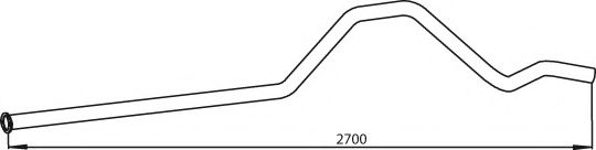 Труба выхлопного газа DINEX 39704