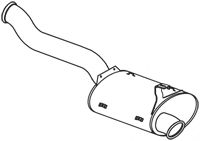 Глушитель выхлопных газов конечный DINEX 22322