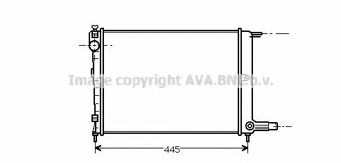 Радиатор, охлаждение двигателя AVA QUALITY COOLING CNA2070