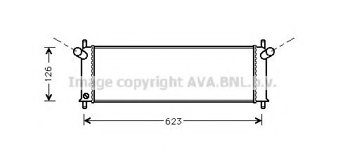 Радиатор, охлаждение двигателя AVA QUALITY COOLING PR2022