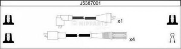 Комплект проводов зажигания NIPPARTS J5387001