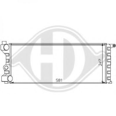 Радиатор, охлаждение двигателя DIEDERICHS 8109187