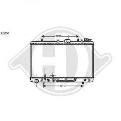 Радиатор, охлаждение двигателя DIEDERICHS 8112115