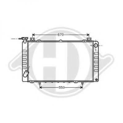 Радиатор, охлаждение двигателя DIEDERICHS 8124185