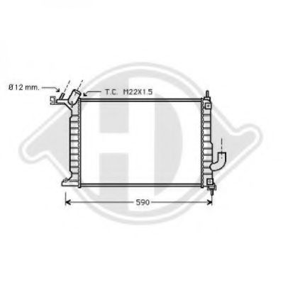 Радиатор, охлаждение двигателя DIEDERICHS 8125227