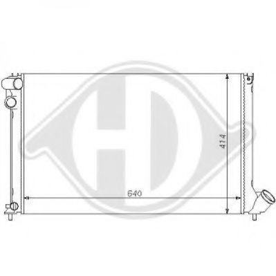 Радиатор, охлаждение двигателя DIEDERICHS 8126129