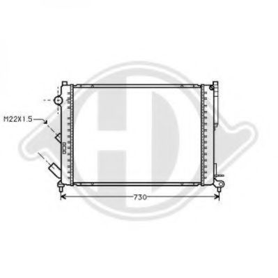 Радиатор, охлаждение двигателя DIEDERICHS 8129250