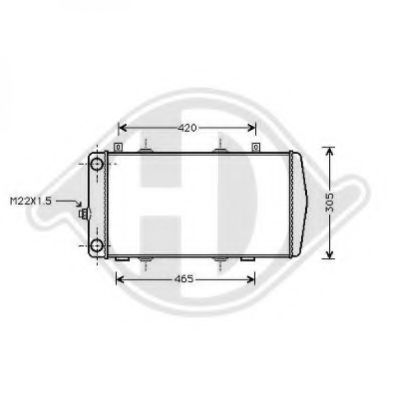 Радиатор, охлаждение двигателя DIEDERICHS 8134105